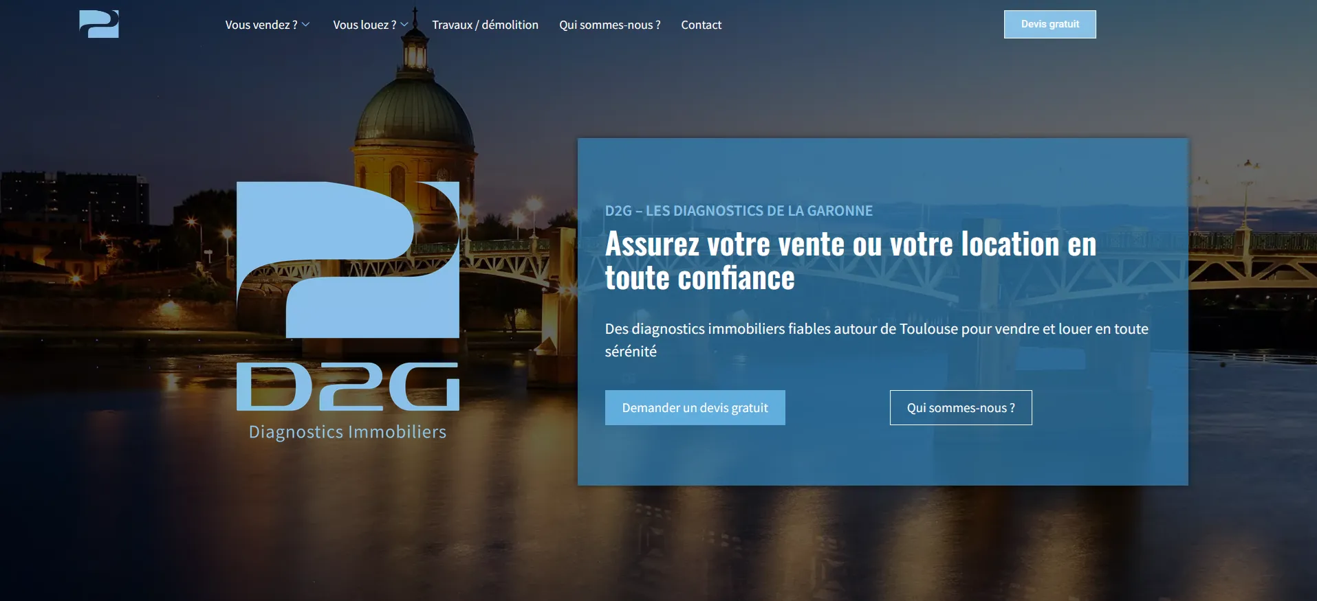 portfolio site internet diagnostics de la garonne